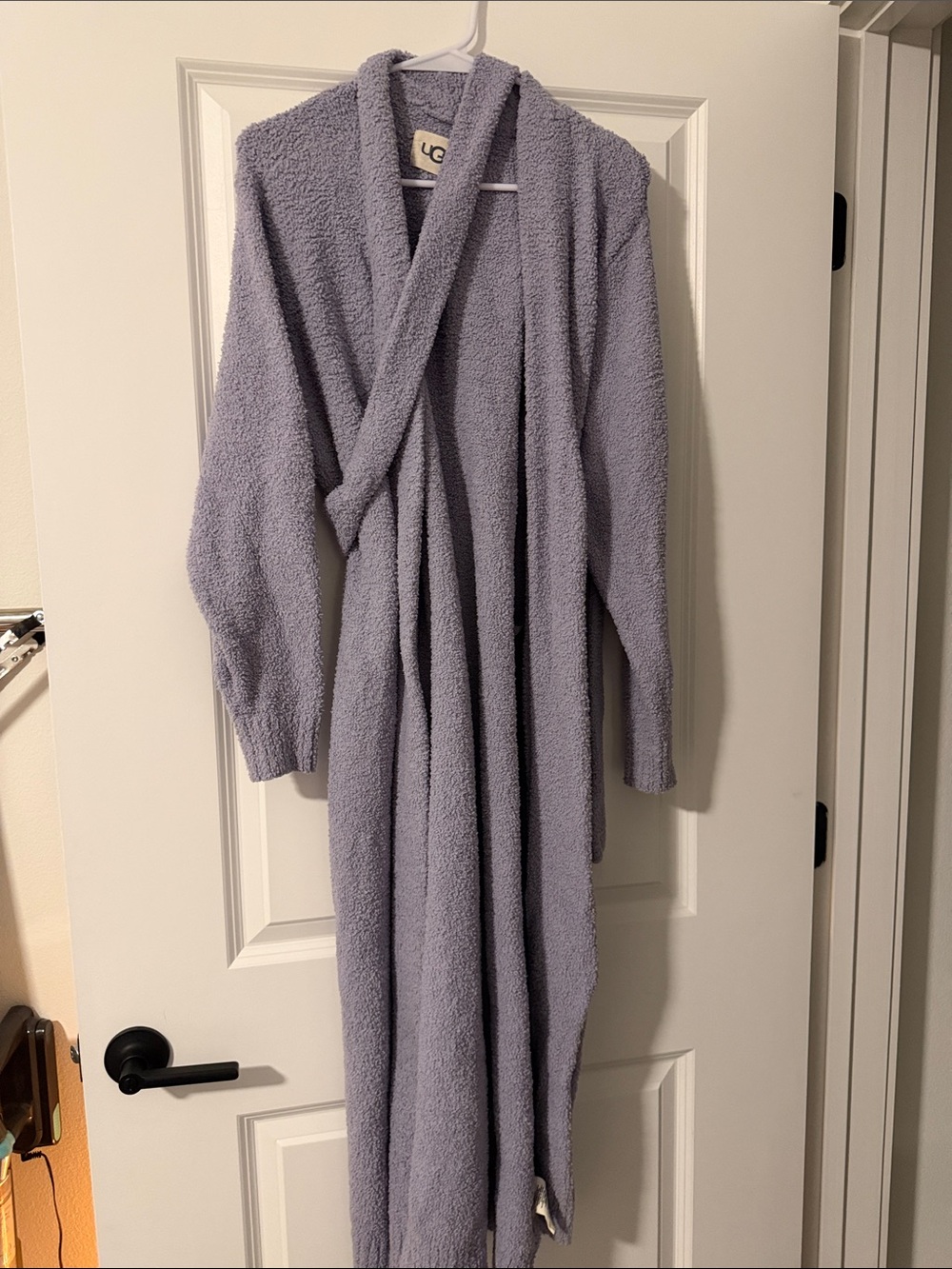 UGG Lavender Long Plush Open-Front Dressing Gown
